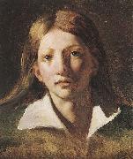 Theodore   Gericault Portrait Study of a Youth oil painting